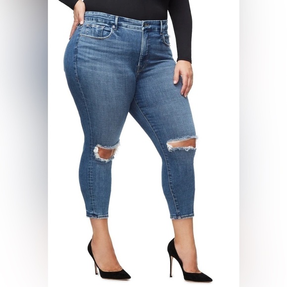 Good American Good Legs Crop Jeans Blue261 - Picture 2 of 9